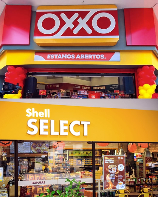 We operate in the convenience and proximity market with OXXO and Shell Select stores, through Grupo Nós.